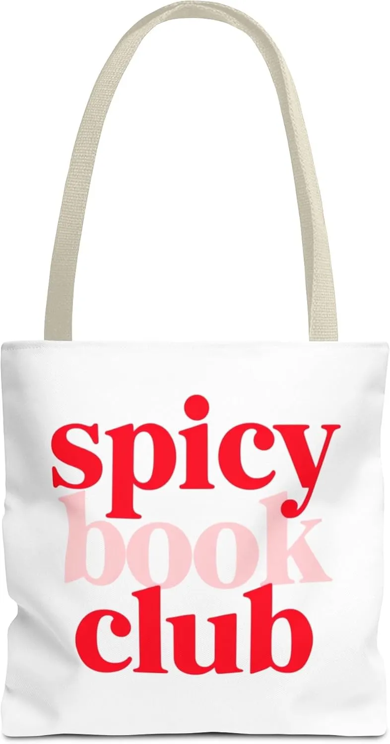 Spicy Book Club Tote Bag, Book Lover, Spicy Reads, Bookworm, Trendy Tote, Funny Book Club Accessories