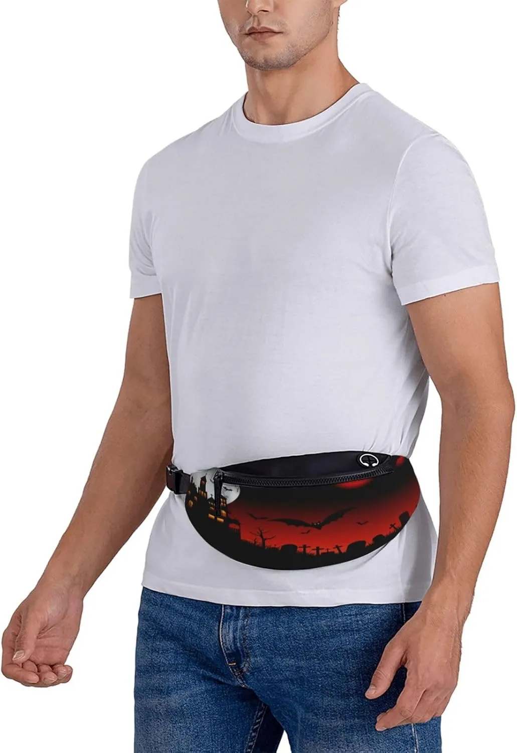 Spooky Halloween Eyes Fanny Pack, Crossbody Waist Packs for Women Men Waist Bags with Adjustable Strap for Travel Running Hiking Sport