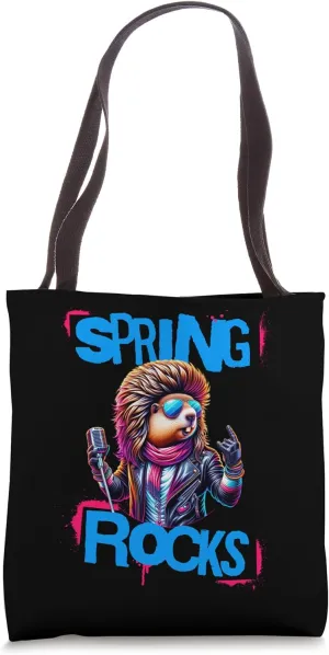 Spring Rocks Music Punk Rocker Print Tote Bag