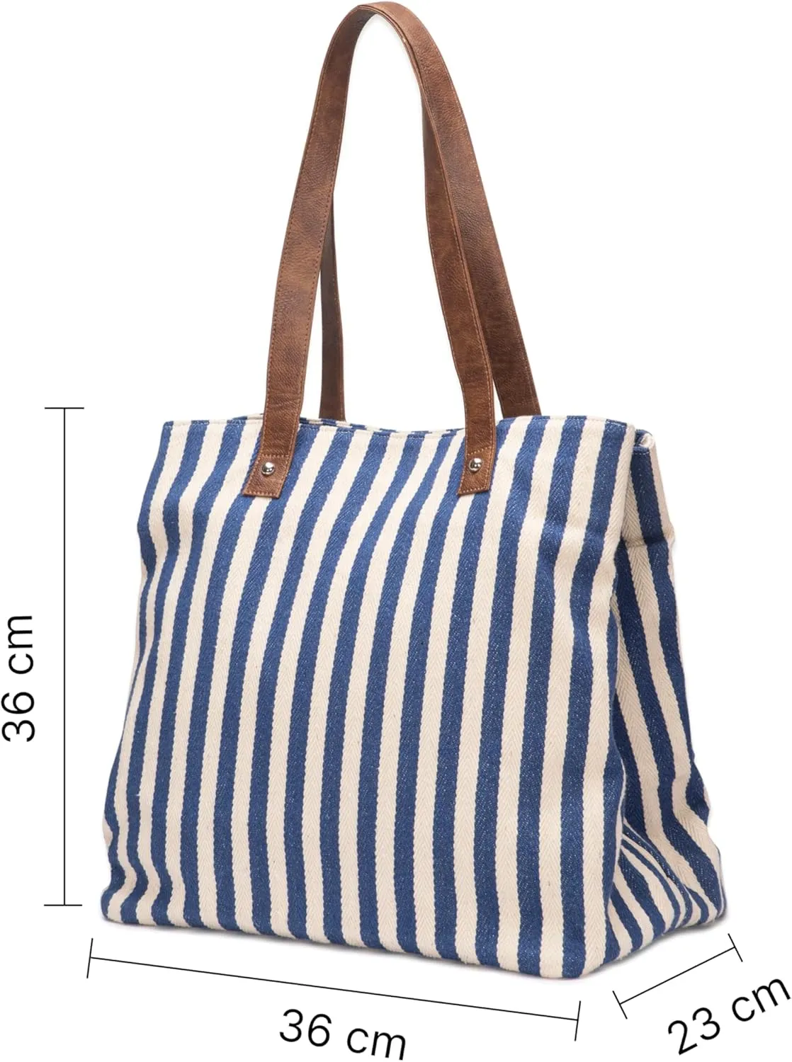 Sturdy & Long Lasting Stripe Three Pocket Bag|Multipurpose Tote Bag|Dimension - 36x36x23|Capacity - 30L