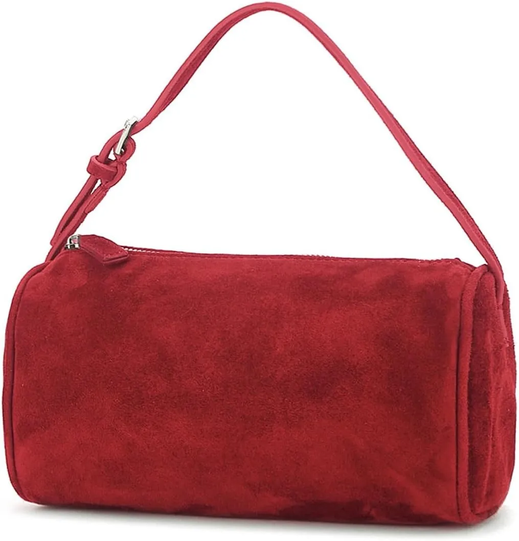 Suede Tote Bag for Women Leather Retro Purses Crossbody Shoulder Bag Trendy Top Handle Tote Handbag Satchel 90S Bag Purse