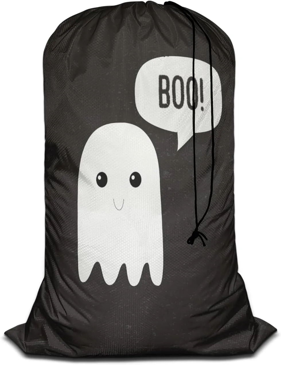 Swono Boo Ghost Sturdy Laundry Basket Hamper, Cute Funny Design Letter Halloween Scary Spooky Symbol Foldable Laundry bag Clothing Organization for Bathroom, Bedroom, Home, Dorm, Travel