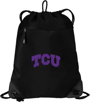 TCU Drawstring Bag Texas Christian University Cinch Pack Backpack UNIQUE MESH & MICROFIBER
