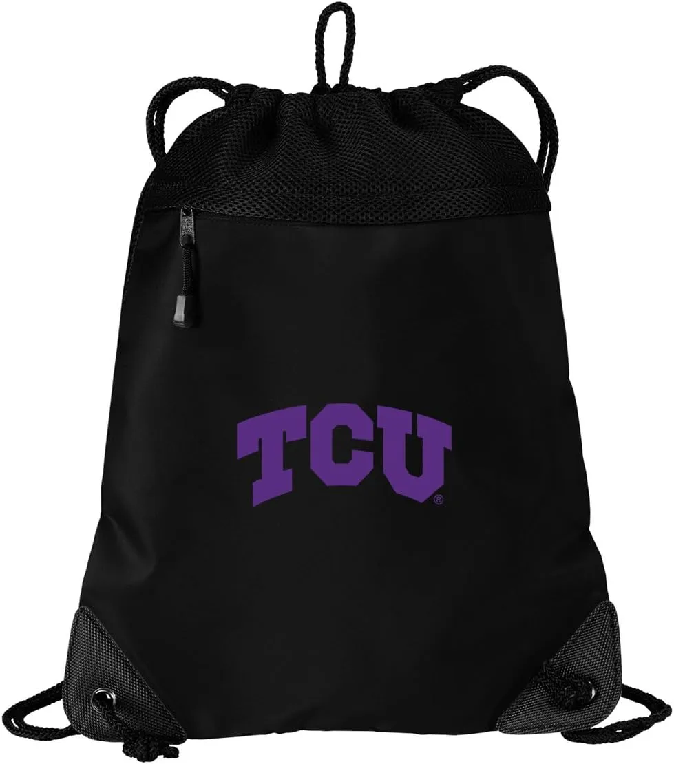 TCU Drawstring Bag Texas Christian University Cinch Pack Backpack UNIQUE MESH & MICROFIBER