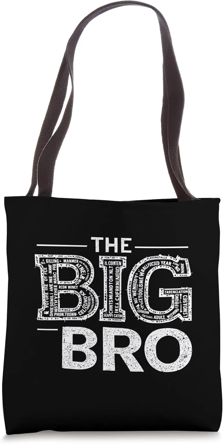 THE BIG BRO Bold Typography Tote Bag