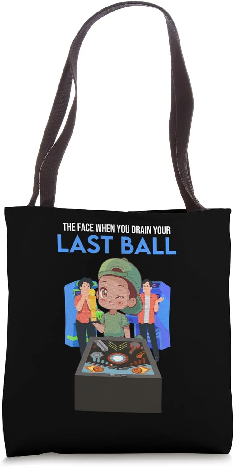The Face When You Drain Your Last Ball Arcade Pinball Tote Bag