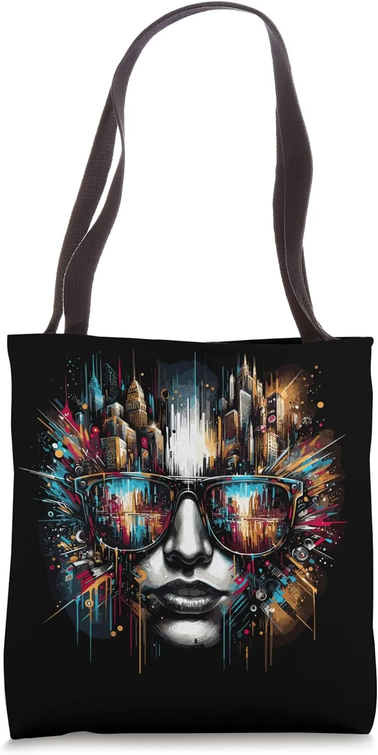 Tokyo Graffiti Glare - Urban Art Vector Design Tote Bag