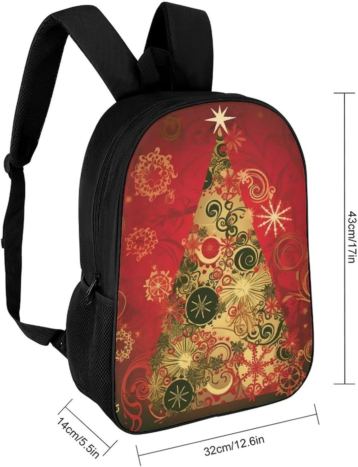 Travel Backpack for Men Women Daypack Merry Christmas Laptop Backpack Computer Bag Business Work Bag for Work, 17inch
