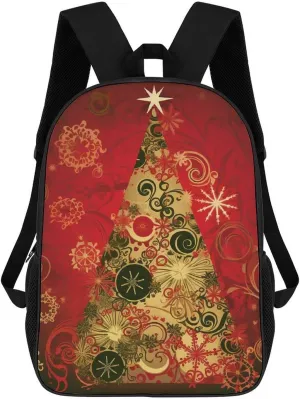 Travel Backpack for Men Women Daypack Merry Christmas Laptop Backpack Computer Bag Business Work Bag for Work, 17inch