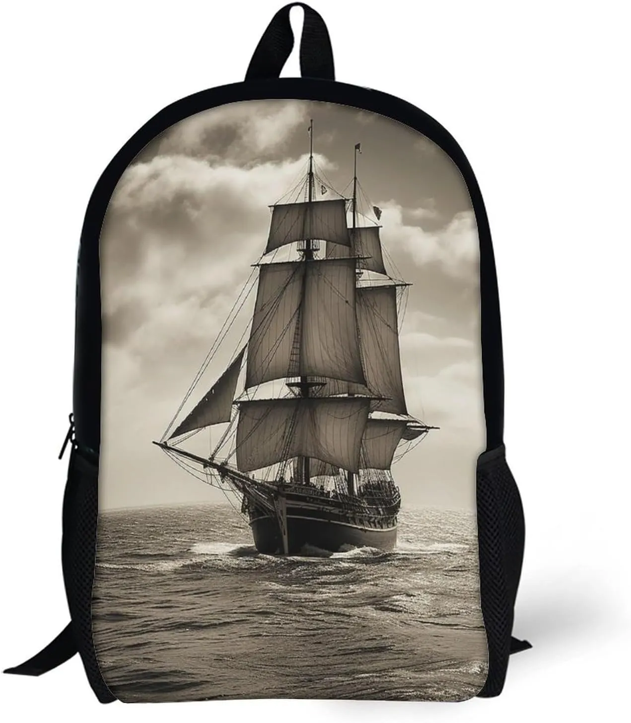 Travel Backpack for Men Women Daypack Nautical Sailing Pirate Theme Laptop Backpack Computer Bag Business Work Bag for Work