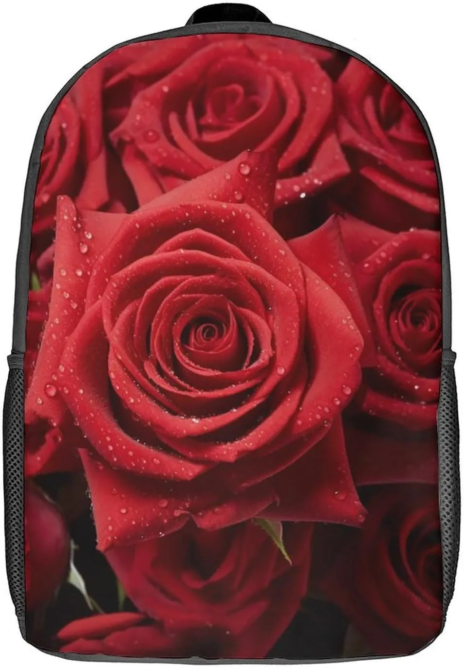 Travel Backpack for Men Women Daypack Red Rose Laptop Backpack Computer Bag Business Work Bag for Work