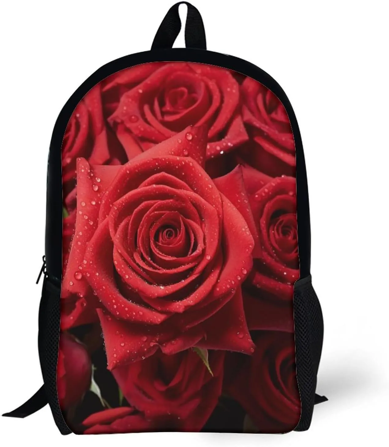 Travel Backpack for Men Women Daypack Red Rose Laptop Backpack Computer Bag Business Work Bag for Work