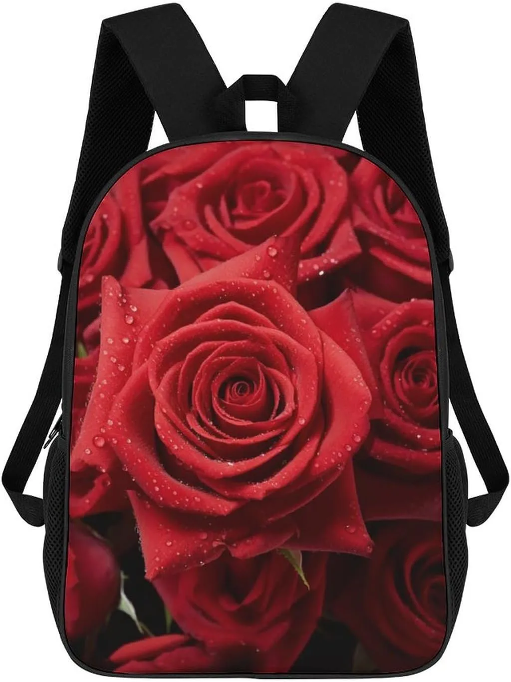 Travel Backpack for Men Women Daypack Red Rose Laptop Backpack Computer Bag Business Work Bag for Work