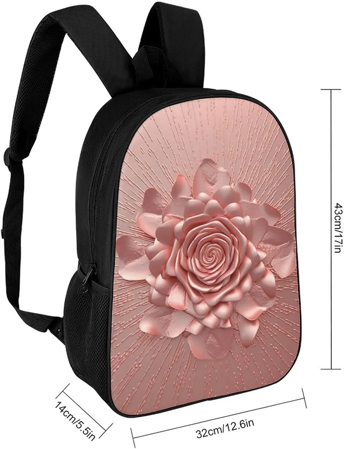 Travel Backpack for Men Women Daypack Rose Laptop Backpack Computer Bag Business Work Bag for Work, 17inch