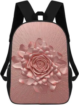 Travel Backpack for Men Women Daypack Rose Laptop Backpack Computer Bag Business Work Bag for Work, 17inch