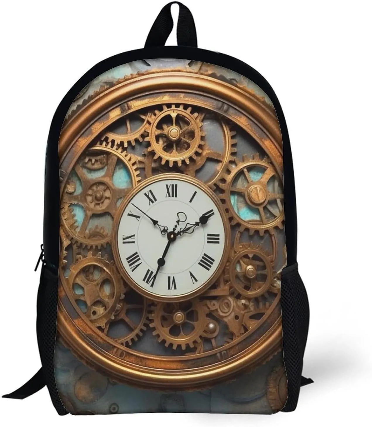 Travel Backpack for Men Women Daypack Rusty Steampunk Clock Laptop Backpack Computer Bag Business Work Bag for Work, 17inch