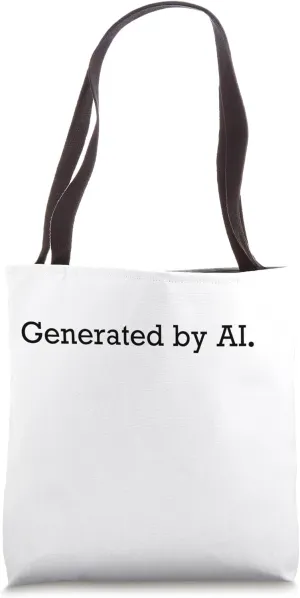 Trending, Simplistic, Bold, and Witty Generated By AI Tote Bag
