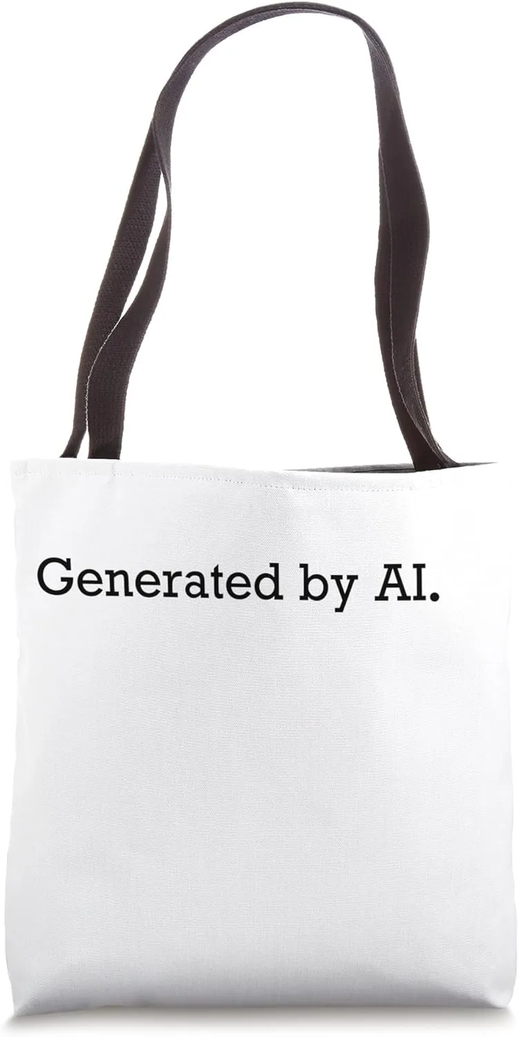 Trending, Simplistic, Bold, and Witty Generated By AI Tote Bag