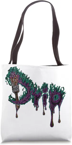 TrendingDesigns: Cyberpunk Flamewave Matrix DRIP Design Tote Bag