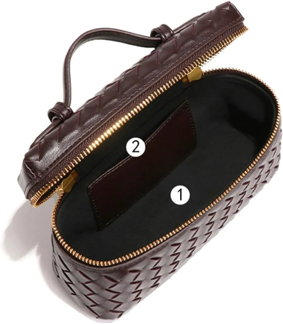 Trendy Woven Crossbody Purse Square Box Bags Women Shoulder Bag Cute Satchels Mini PU Leather Top-Handle Tote Handbag