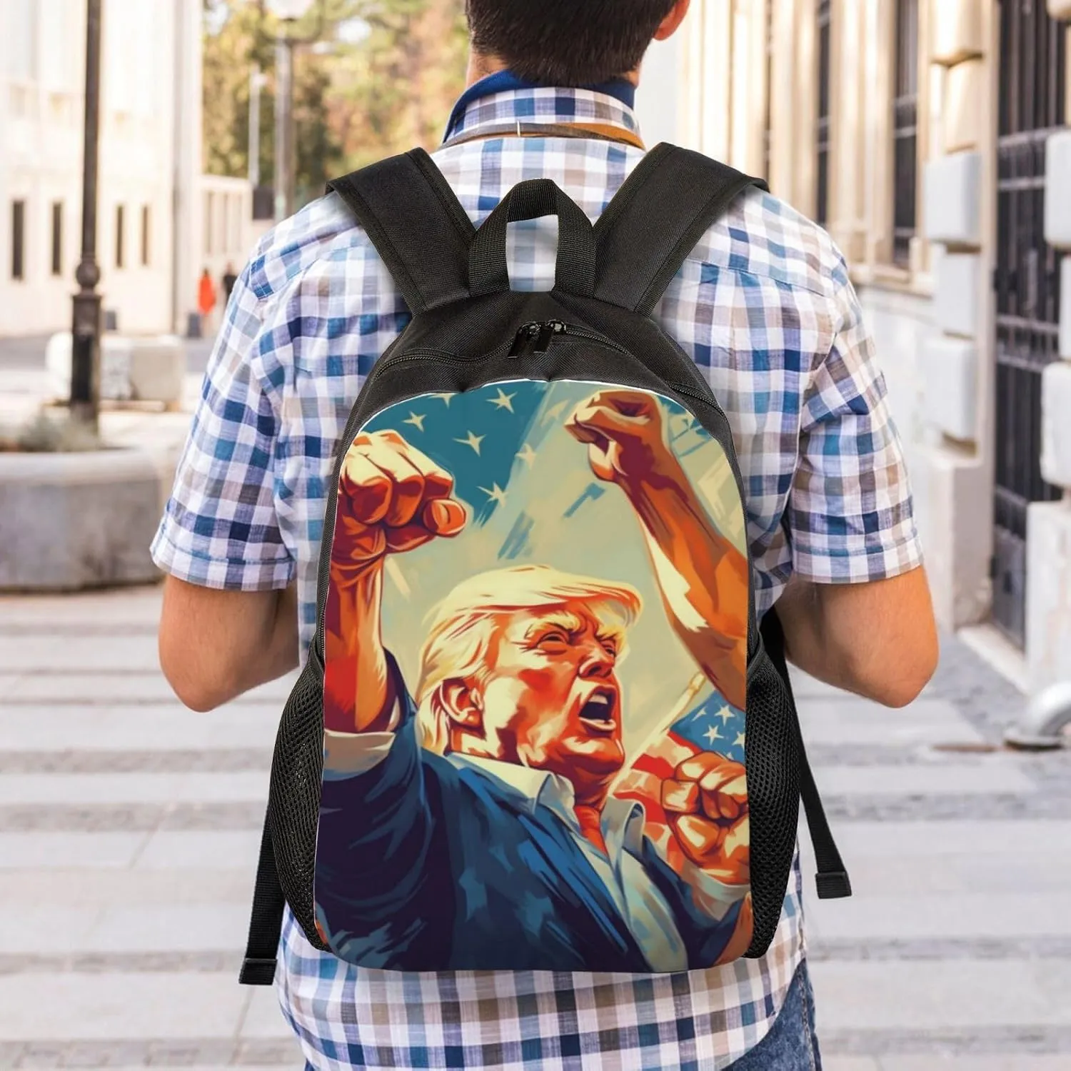 Trump Fight Backpack Waterproof Anti Theft Durable Light Laptop Bag Backpacks For Women Men Travel Gym Backpack