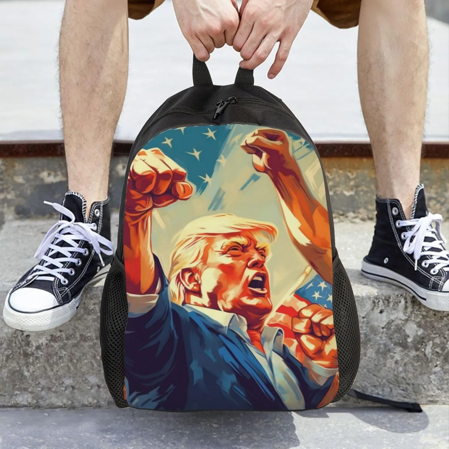Trump Fight Backpack Waterproof Anti Theft Durable Light Laptop Bag Backpacks For Women Men Travel Gym Backpack