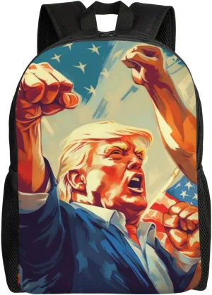 Trump Fight Backpack Waterproof Anti Theft Durable Light Laptop Bag Backpacks For Women Men Travel Gym Backpack