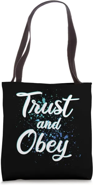 TRUST AND OBEY - Christian Hymn - Encouraging Gift - Urban Tote Bag