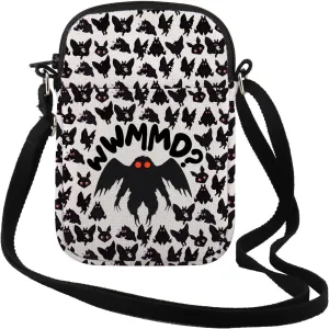 TSOTMO Horror Lover Gift Moth Insect Witch Spooky Monster Creepy Weird Funky Halloween Crossbody Bag