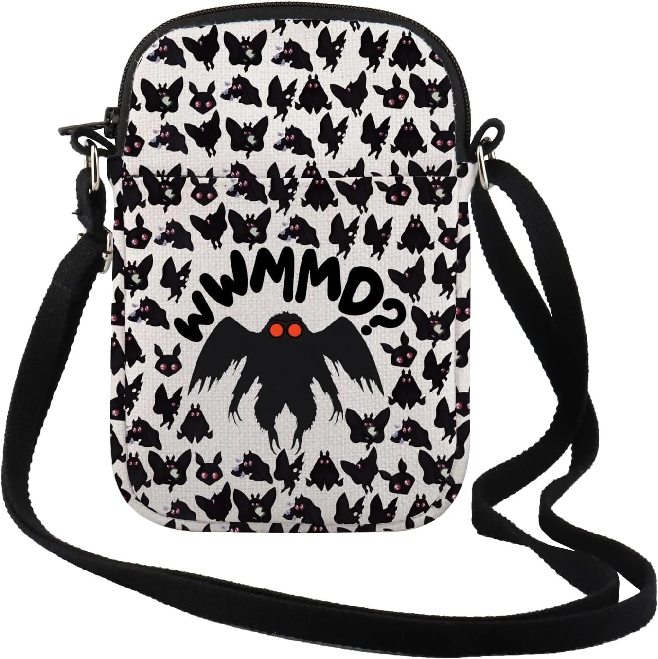 TSOTMO Horror Lover Gift Moth Insect Witch Spooky Monster Creepy Weird Funky Halloween Crossbody Bag