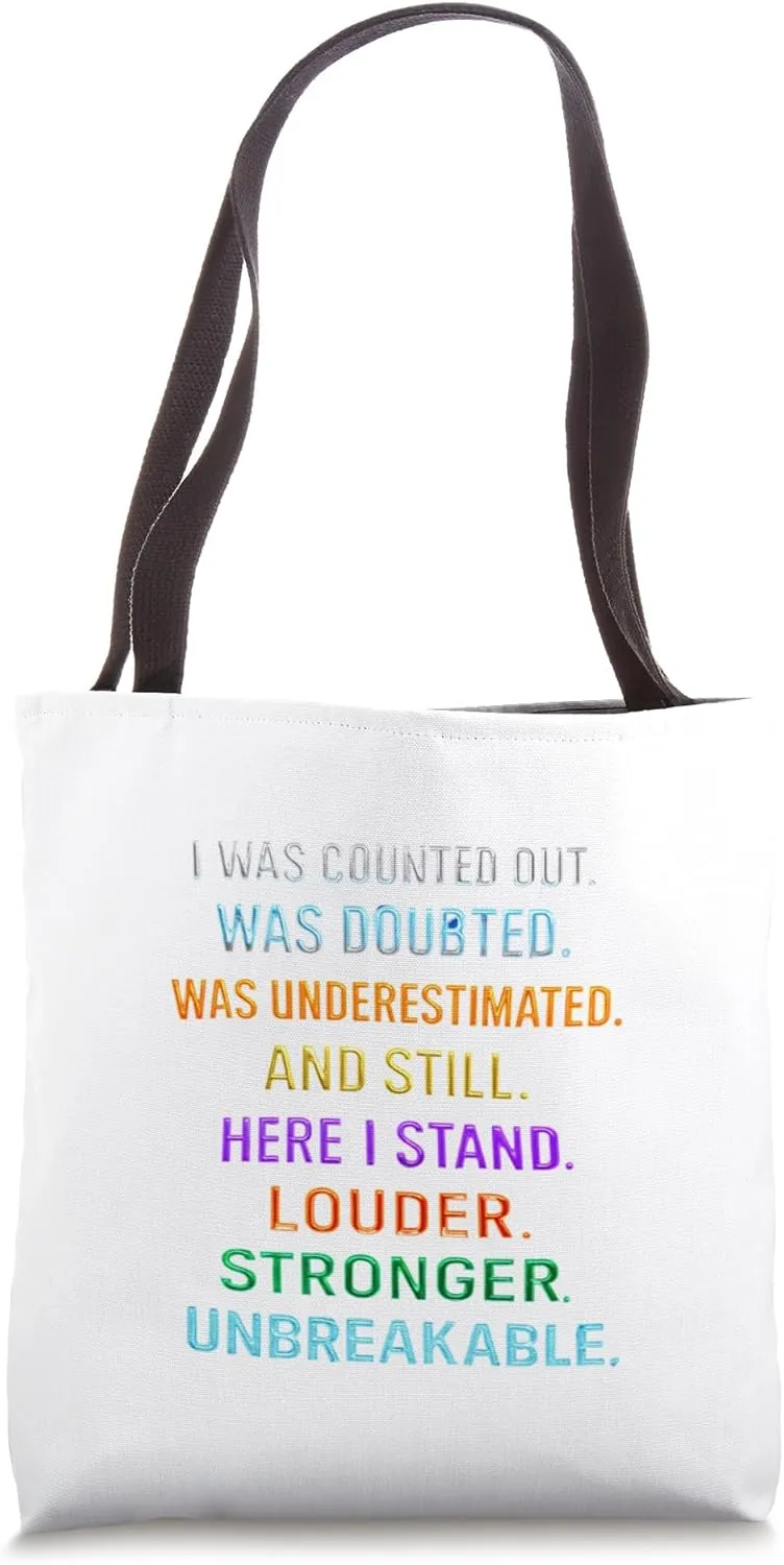 Unbreakable Motivation Empowering Bold Comeback Fighter Tote Bag