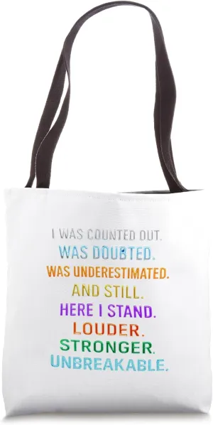 Unbreakable Motivation Empowering Bold Comeback Fighter Tote Bag