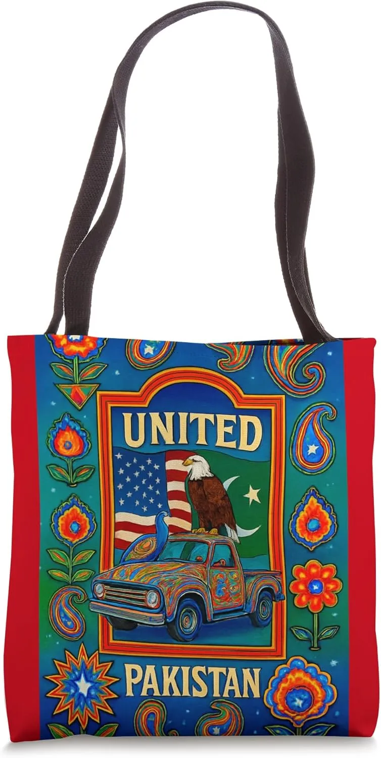 United Pakistan Tote Bag – Bold Cultural Art Design Tote Bag
