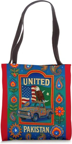 United Pakistan Tote Bag – Bold Cultural Art Design Tote Bag