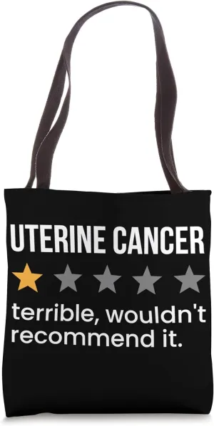 Uterine Cancer One Star Rating Endometrial Cancer Awareness Tote Bag