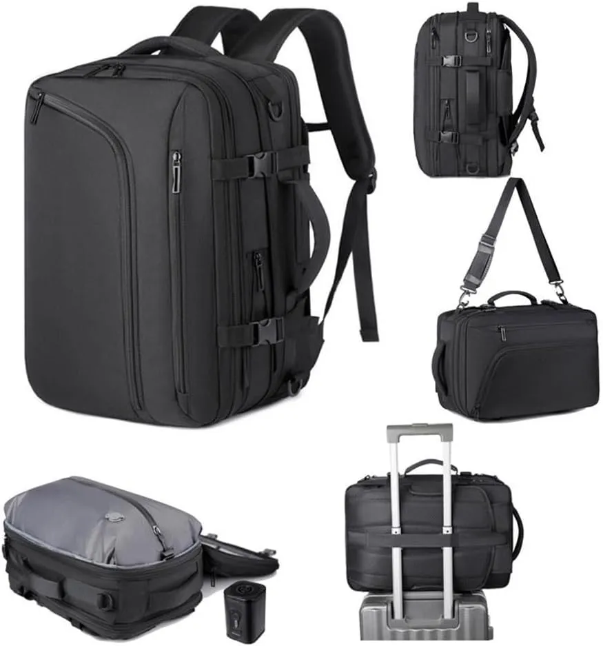 Vacuum Backpack Travel, Vacuum Seal Compression Backpack Travel, Personal Item Carry On Bag Flight Approved Laptop Work Seal Compression Backpacks, Ideal for Travel/Camping/Laptop