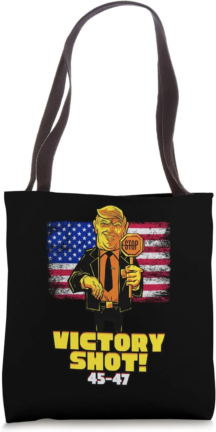 Victory Shot 45-47 Political Satire Tote Bag