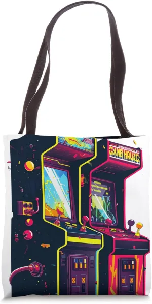 Vintage Arcade Machine Retro Gaming Tote Bag