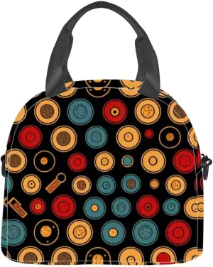 Vintage style retro arcade machine old game controller retro Insulated Adult Lunch Bag with Shoulder Strap for Women Lightweight Reusable Portable Freezable Lunch Tote Bag for Work Picnic
