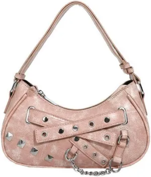 Vintage Y2K Punk Purse, Retro Fashion Gothic Tote Purse