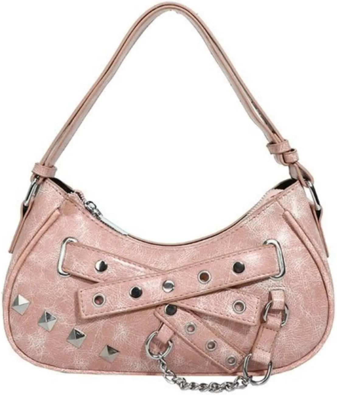 Vintage Y2K Punk Purse, Retro Fashion Gothic Tote Purse
