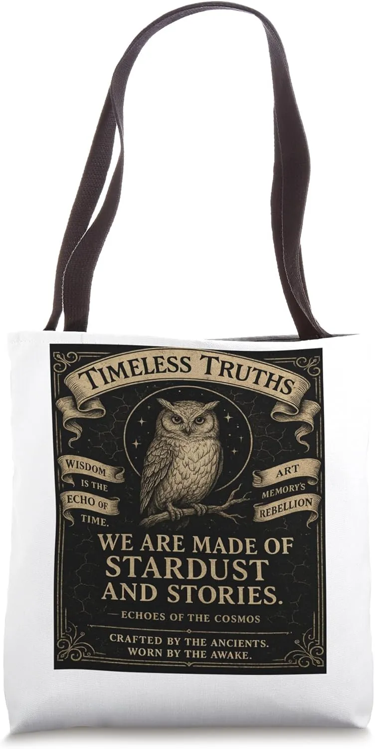 Wear wisdom like armor timeless cosmic Novelty and bold Tote Bag