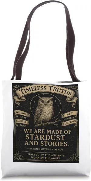 Wear wisdom like armor timeless cosmic Novelty and bold Tote Bag