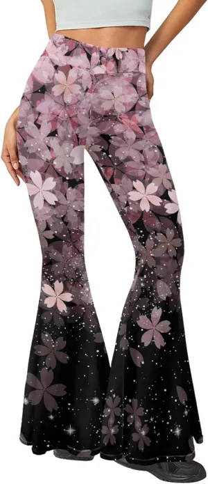 Women Bootcut Yoga Pants Tummy Control Workout Yoga Pants High Waisted Flare Leggings