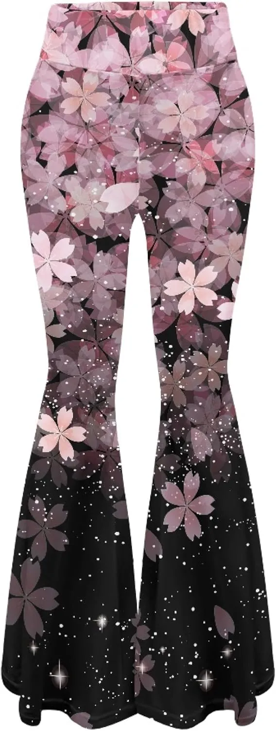 Women Bootcut Yoga Pants Tummy Control Workout Yoga Pants High Waisted Flare Leggings