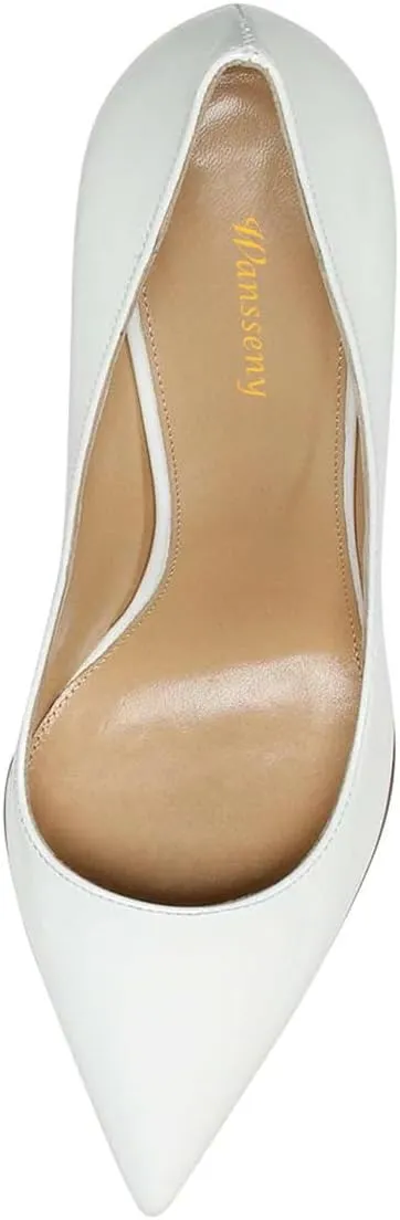 Women Elegant Stiletto High Heel Slip on Pumps Pointed Toe Ladies Party Event Office Business Shoes Size 4-16 US