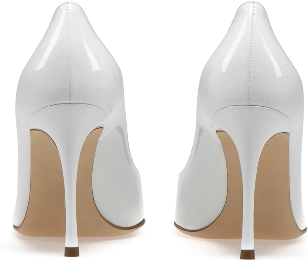 Women Elegant Stiletto High Heel Slip on Pumps Pointed Toe Ladies Party Event Office Business Shoes Size 4-16 US