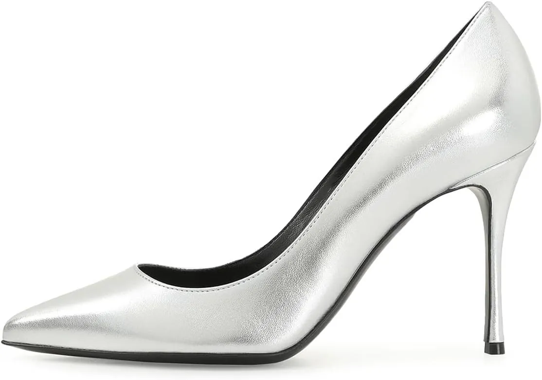 Women Elegant Stiletto High Heel Slip on Pumps Pointed Toe Ladies Party Event Office Business Shoes Size 4-16 US
