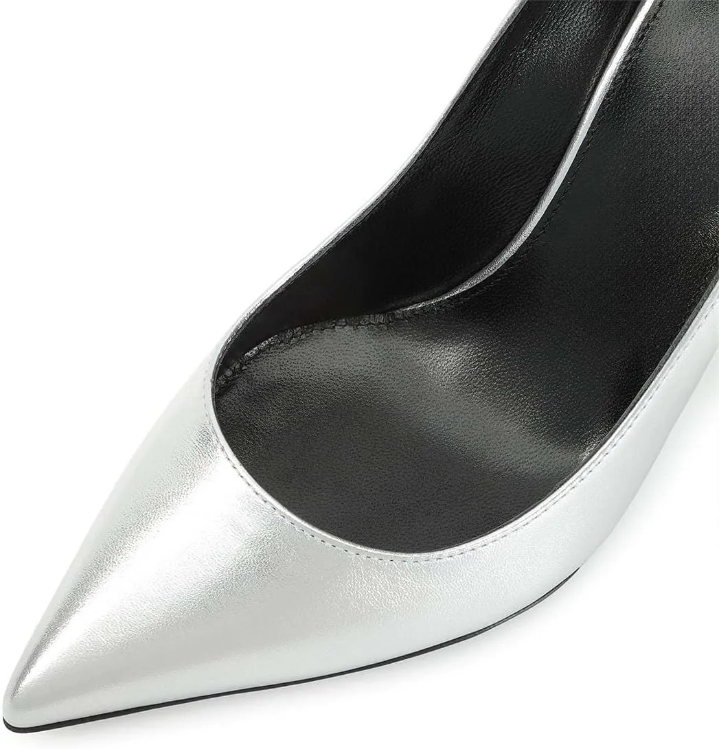 Women Elegant Stiletto High Heel Slip on Pumps Pointed Toe Ladies Party Event Office Business Shoes Size 4-16 US