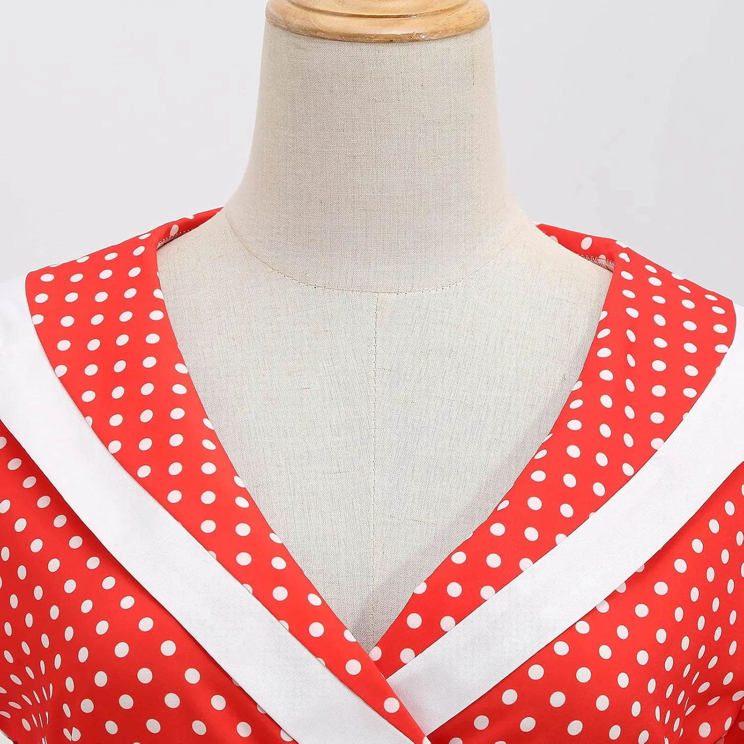 Women Notch Lapel 50s 60s Vintage Short Sleeve V-Neck Cocktail Swing Dress Polka Dot 1950s Rockabilly Prom Party Midi Dress